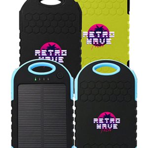 4000 mAH Solar Power Banks With Carabiner