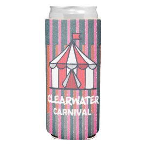 Custom Boho Stripes Neoprene Slim Can Cooler-Full Color