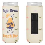 Custom Boho Suns Magnetic Neoprene Slim Can Cooler-Full Color