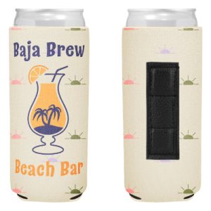 Custom Boho Suns Magnetic Neoprene Slim Can Cooler-Full Color