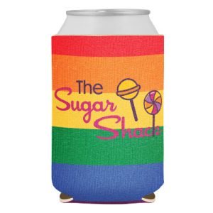 Custom Logo Rainbow Neoprene Can Cooler-Full Color