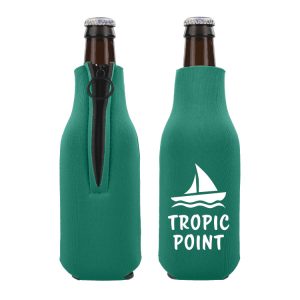 Custom Printed Can Coolers | Foam Zipper Bottle Cooler-Closeout Colors