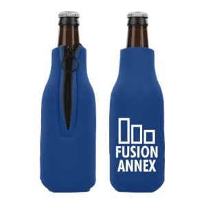 Custom Zipper Bottle Koozies with Personalized Logo