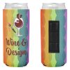 Customizable Rainbow Magnetic Neoprene Slim Can Cooler-Full Color