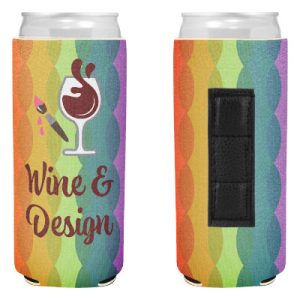 Customizable Rainbow Magnetic Neoprene Slim Can Cooler-Full Color