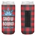 Customized Holiday Magnetic Neoprene Slim Can Cooler-Full Color