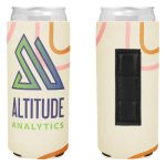 Customized Simple Lines Magnetic Neoprene Slim Can Cooler-Full Color