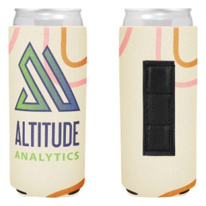 Customized Simple Lines Magnetic Neoprene Slim Can Cooler-Full Color