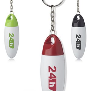 Dallas Plastic Pill Bottle Keychains