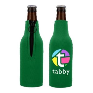 Personalized Neoprene Zippered Bottle Cooler-Full Color