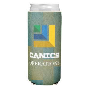 Promotional Patterned Neoprene Slim Can Cooler-Full Color