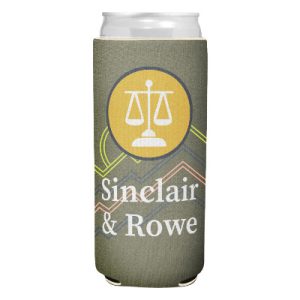 Promotional Simple Lines Neoprene Slim Can Cooler-Full Color