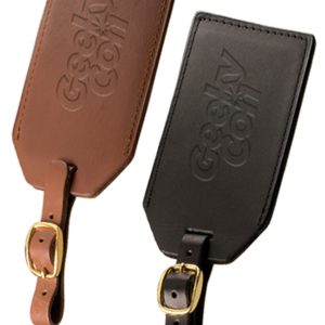 Grand Central Sueded Full-Grain Leather Luggage Tags