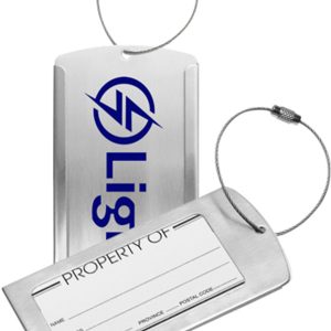 Prestige Brushed Metal Luggage Tags