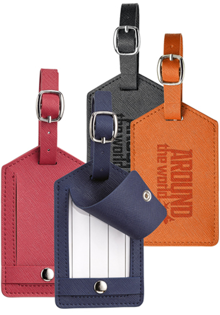 Toscano Genuine Leather Luggage Tag